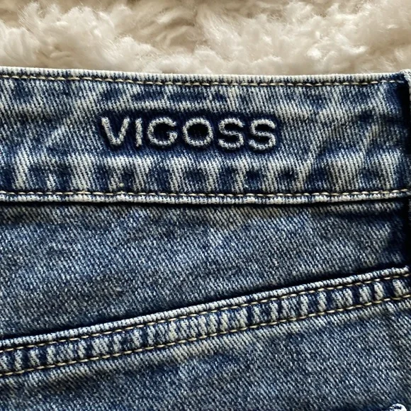 Vigoss Blue Star Jean Shorts - Picture 3 of 8